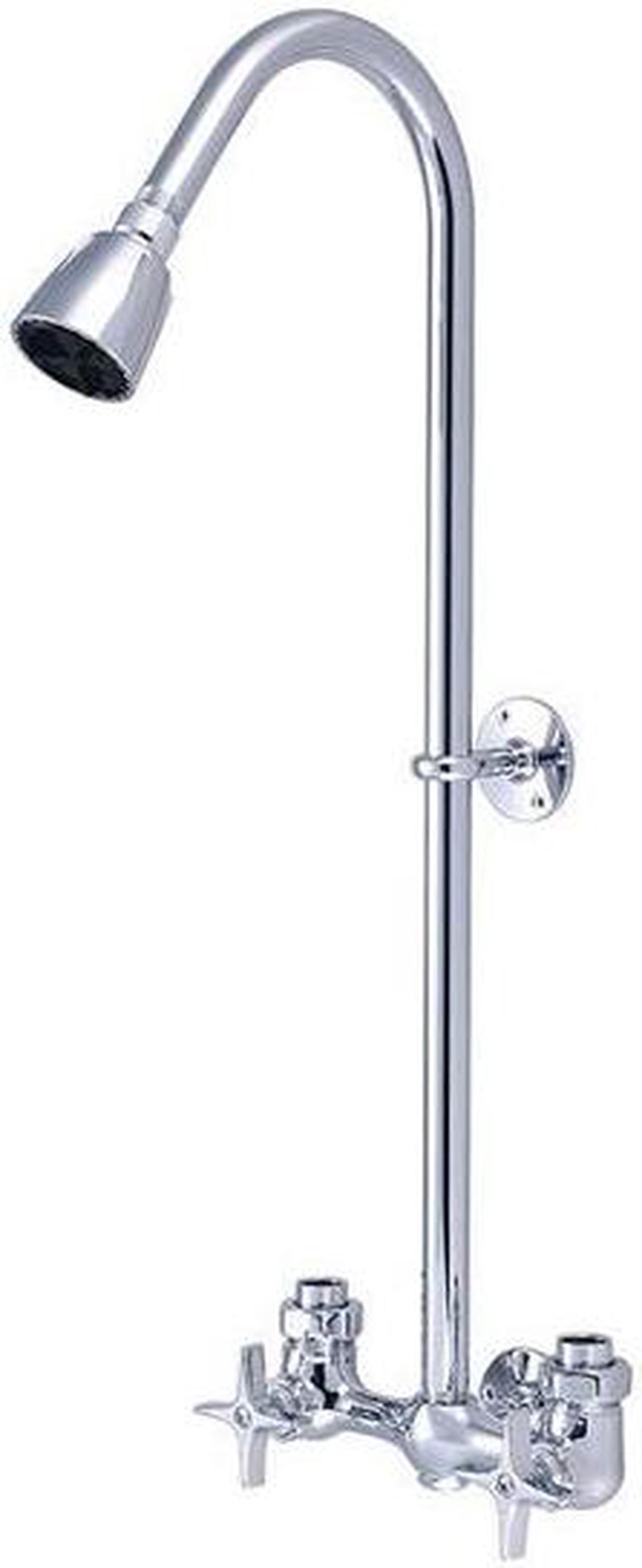 Main image of Exposed Shower Set 6" Centers, Two Handles - Central Brass