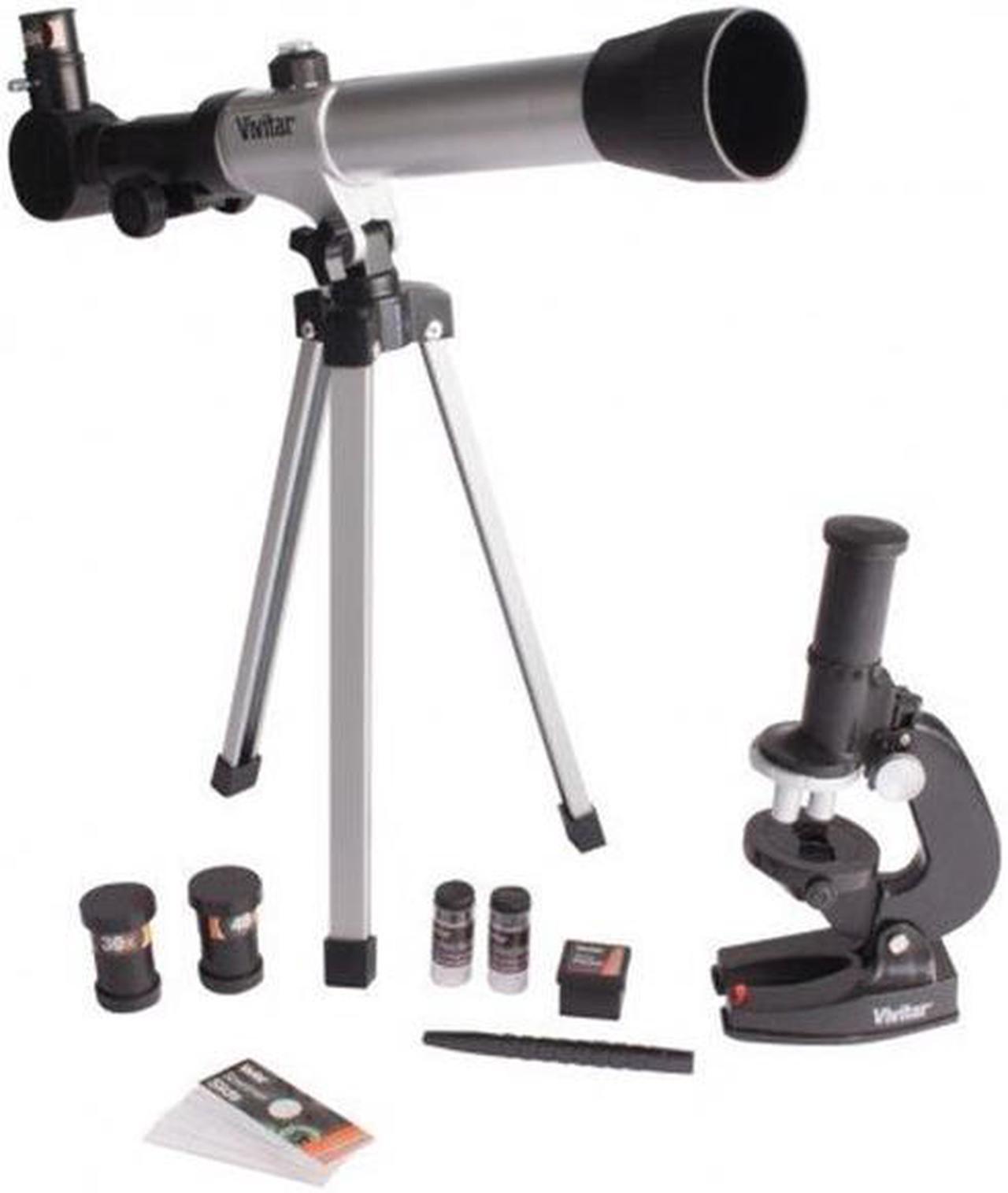 Alt view image 3 of 3 - Vivitar VIV-TELMIC-20 Refractor Telescope 20x/30x/40x with Tripod