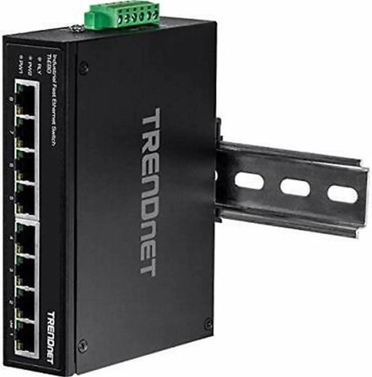 Alt view image 8 of 9 - TRENDnet 8-Port Industrial Unmanaged Fast Ethernet DIN-Rail Switch; TI-E80 8 x Fast Ethernet Ports; 1.6Gbps Switching Capacity;8 Port Network Fast Ethernet Switch;IP30 Metal Switch;Lifetime Protection