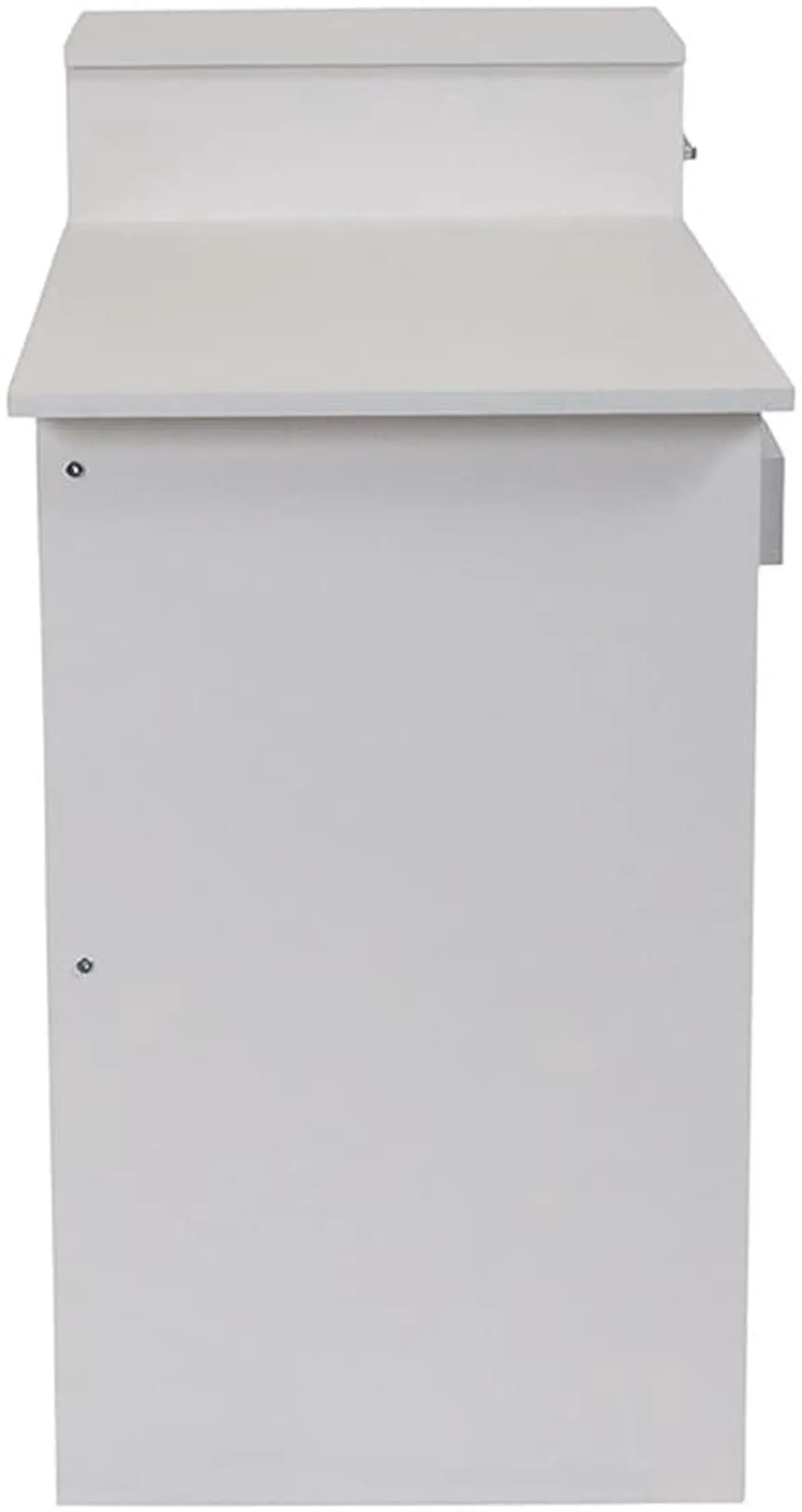 Alt view image 9 of 20 - Flash Furniture Highland Park White Computer Desk with Shelves and Drawer