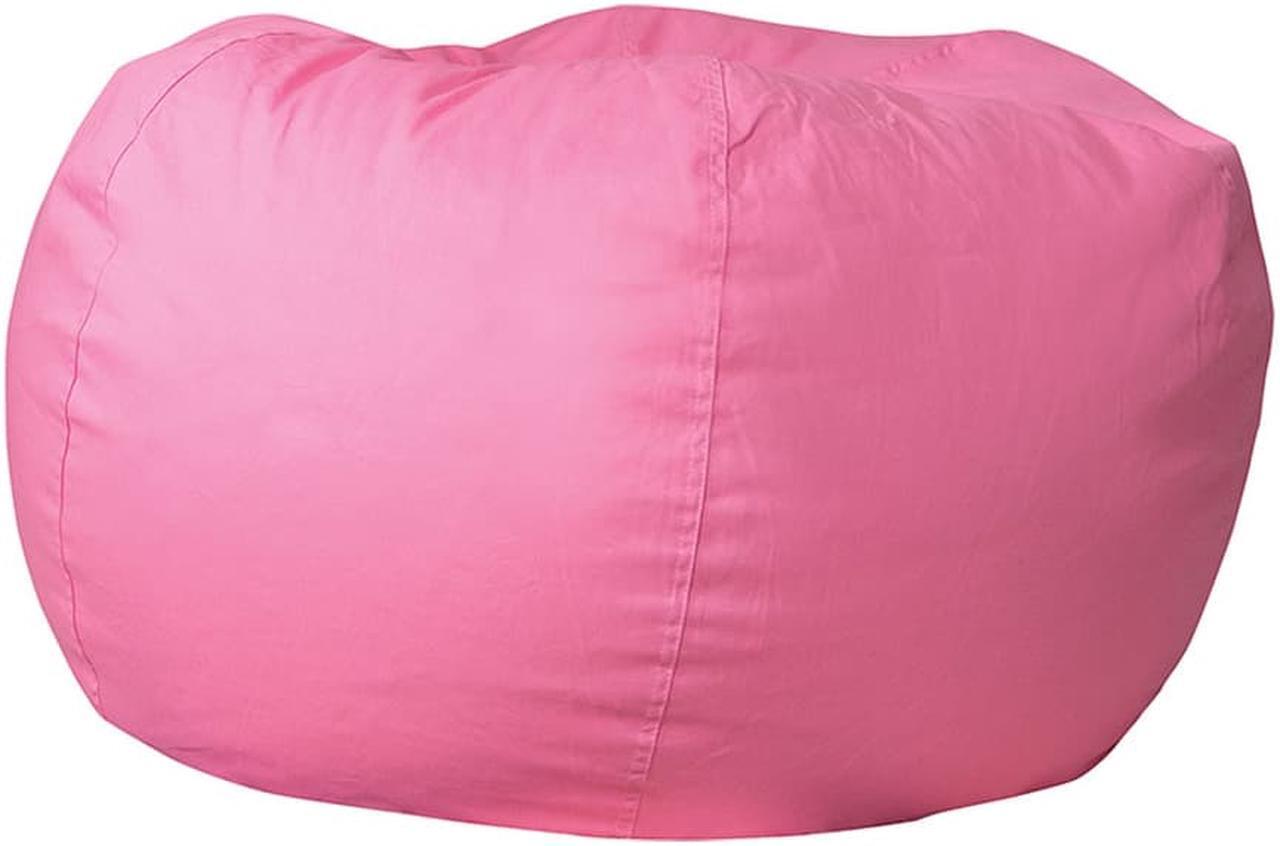Alt view image 4 of 12 - Oversized Solid Light Pink Bean Bag Chair for Kids and Adults
