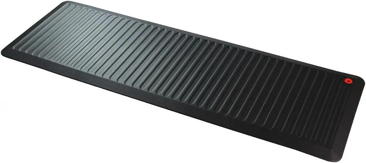 Alt view image 6 of 20 - Floortex FCA2471XVBK AFS-TEX 6000 Active Anti-fatigue Mat, Counter, Stand-up Desk, Workstation, Reception - 24" Length x 12" Width - Polyvinyl Chloride (PVC) - Black