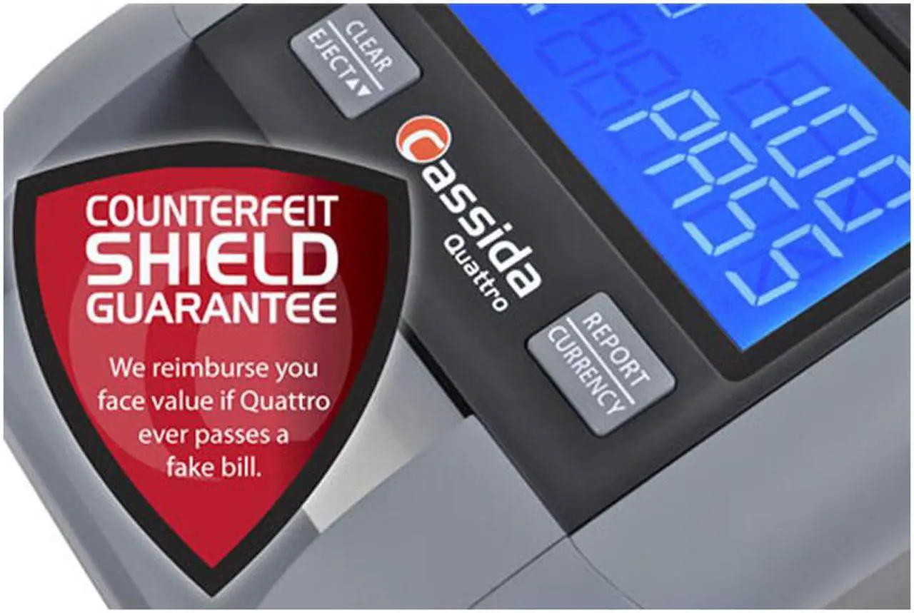 Alt view image 4 of 6 - Cassida Quattro  4-Way Counterfeit Detector - Infrared; Magnetic Strip Detection - Magnetic Thread Security - UV Light - U.S. Currency
