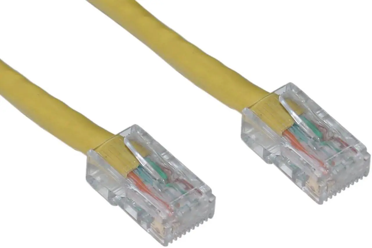 Main image of Cable Wholesale Cat 6 Yellow Ethernet Patch Cable, Bootless, 10 Foot