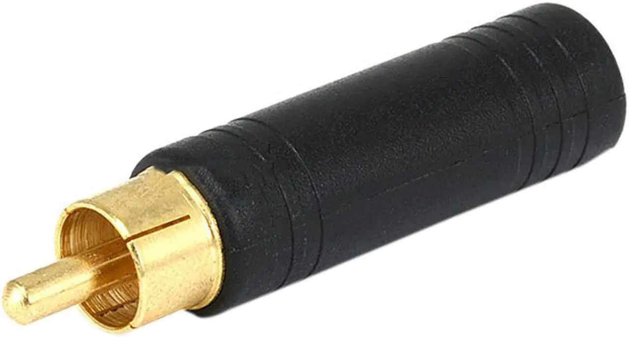 Main image of Monoprice RCA Plug To 6.35mm (1/4 Inch) Stereo Jack Adaptor - Gold Plated