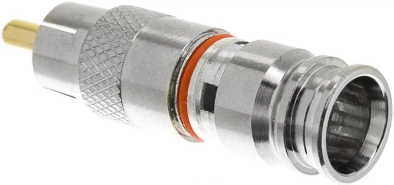 Alt view image 3 of 7 - RG6 Quad Shield RCA Compression Connector (Orange Band) (10pcs/bag)