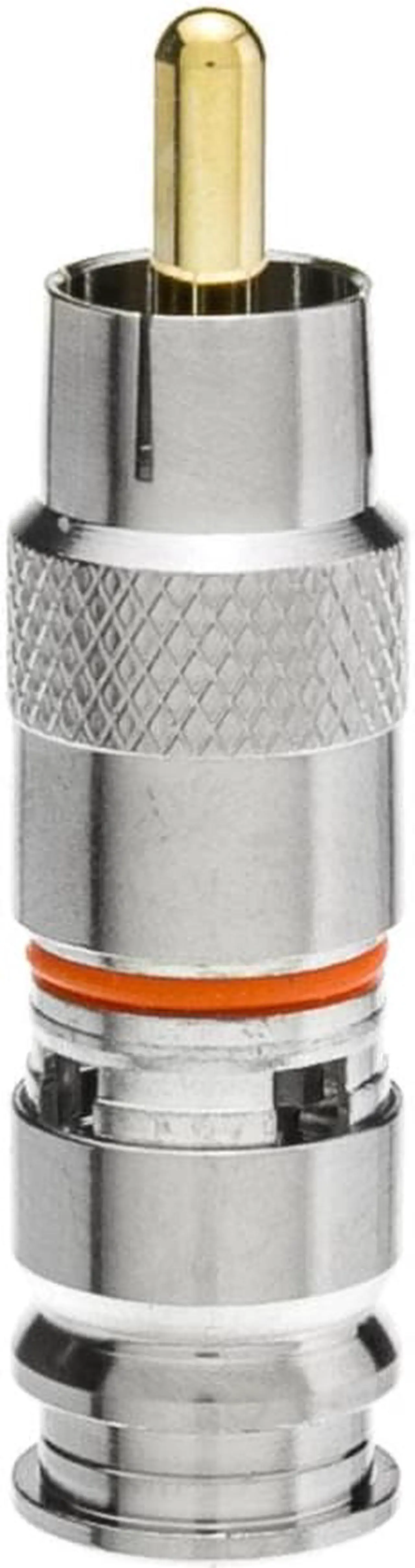 Alt view image 6 of 7 - RG6 Quad Shield RCA Compression Connector (Orange Band) (10pcs/bag)