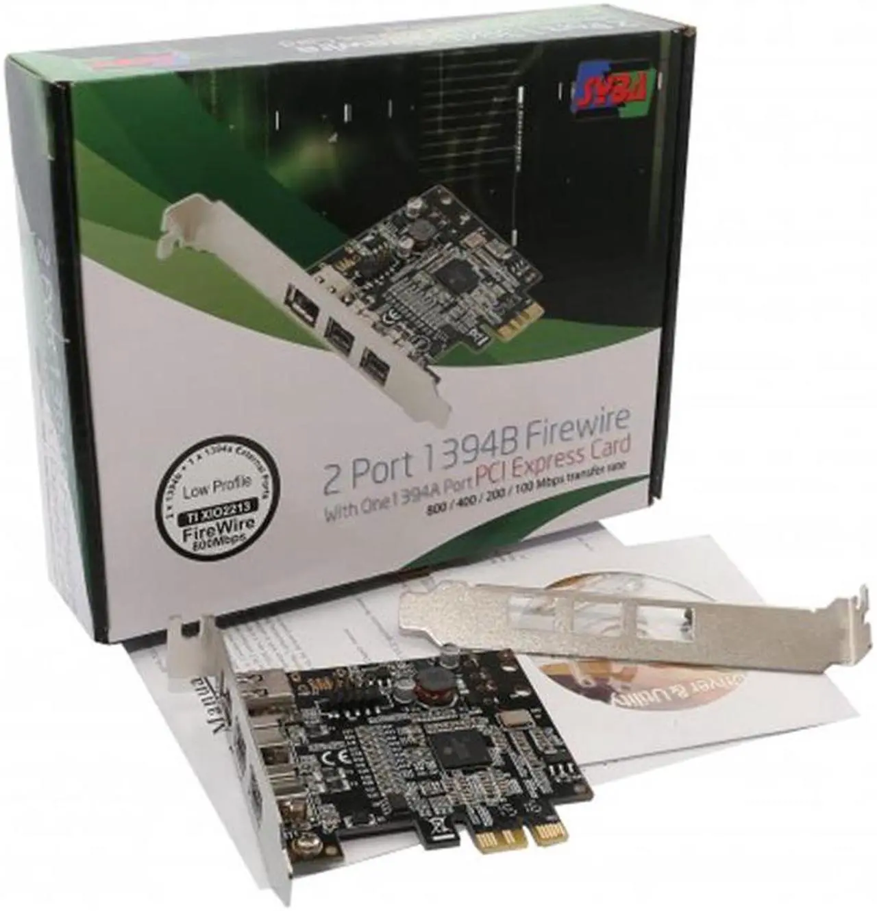 Alt view image 13 of 13 - SYBA Low Profile PCI-Express 1394B/A Firewire Card Model SD-PEX30009