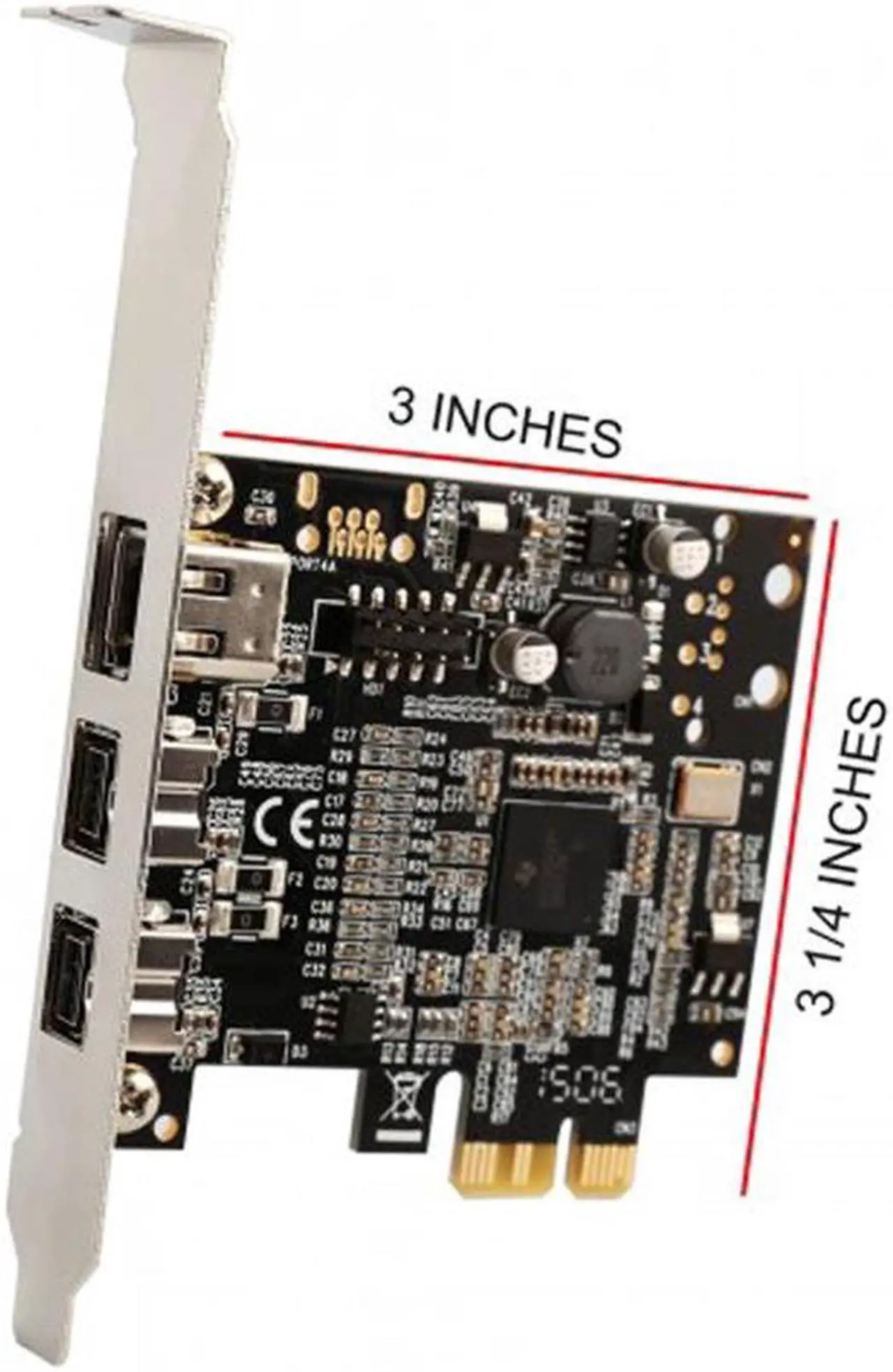 Alt view image 11 of 13 - SYBA Low Profile PCI-Express 1394B/A Firewire Card Model SD-PEX30009