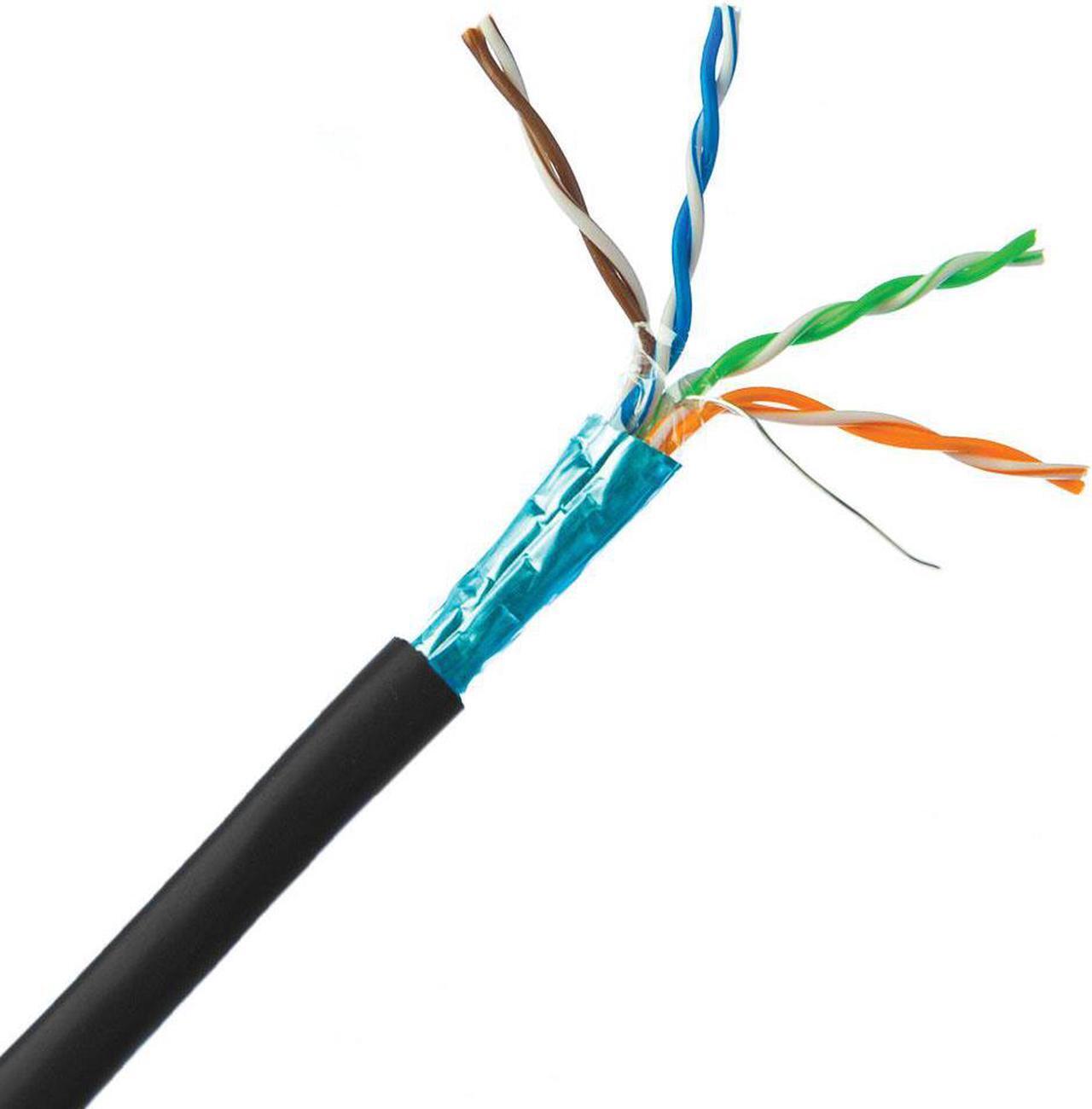 Main image of Bulk Shielded Cat5e Ethernet Cable Solid Pullbox 1000 foot - Black