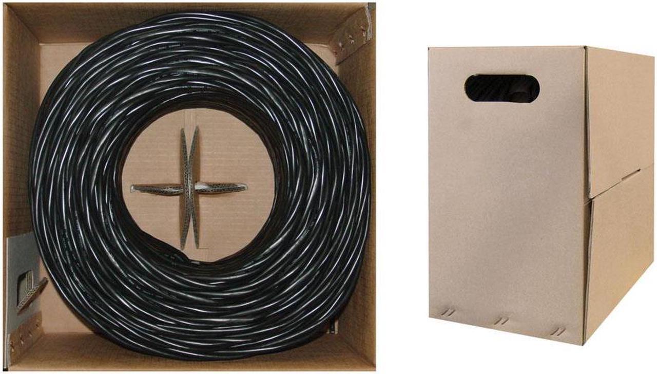 Alt view image 2 of 5 - Bulk Shielded Cat5e Ethernet Cable Solid Pullbox 1000 foot - Black