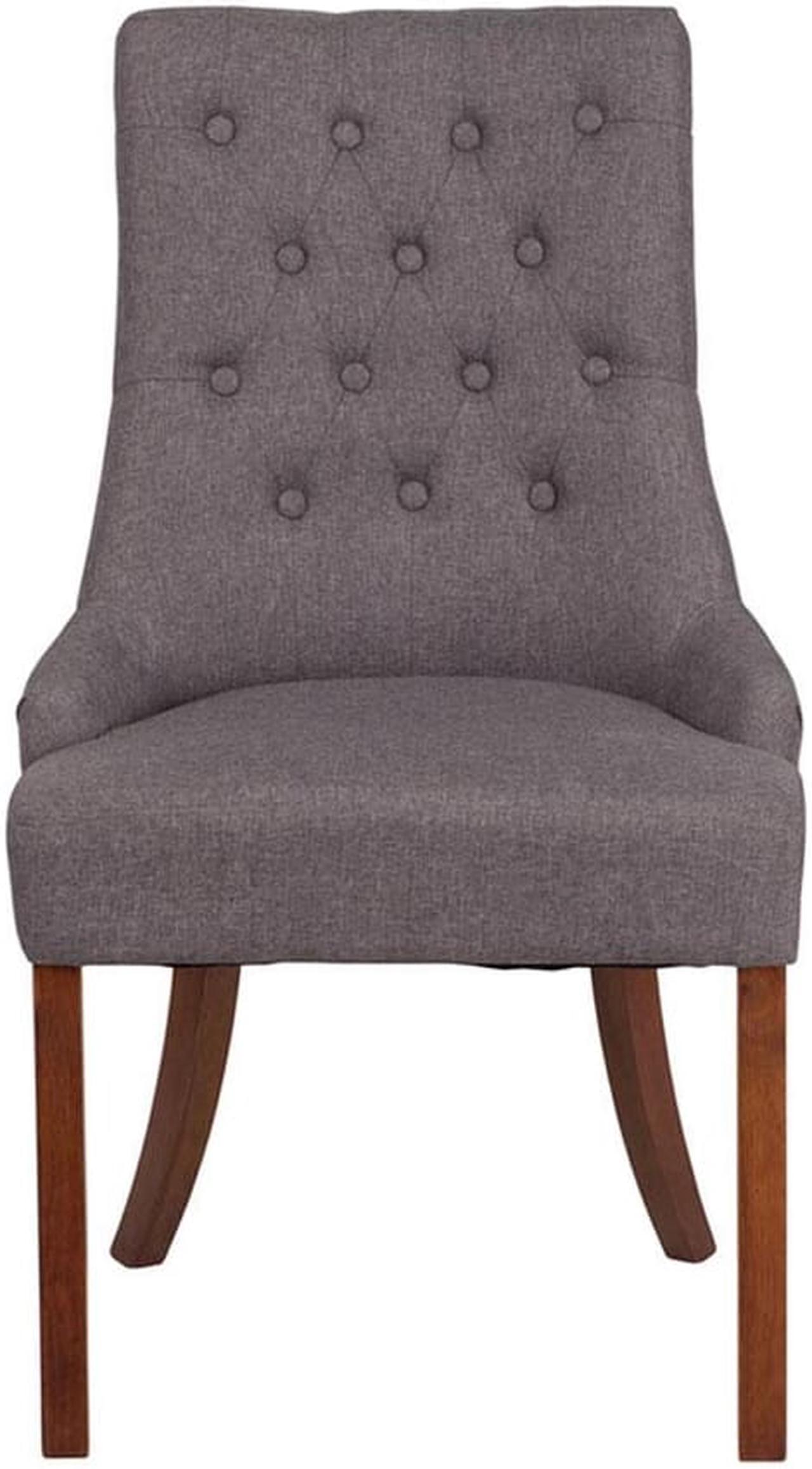 Alt view image 8 of 20 - HERCULES Paddington Series Gray Fabric Tufted Chair