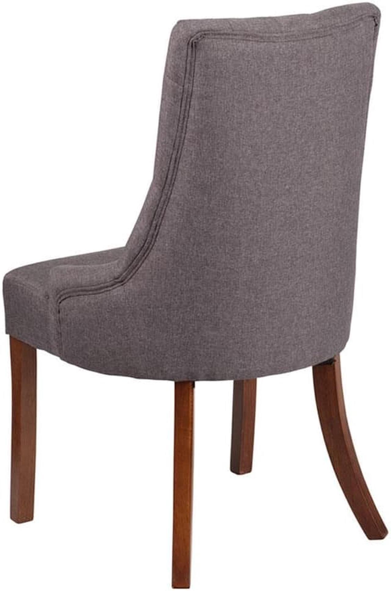 Alt view image 7 of 20 - HERCULES Paddington Series Gray Fabric Tufted Chair
