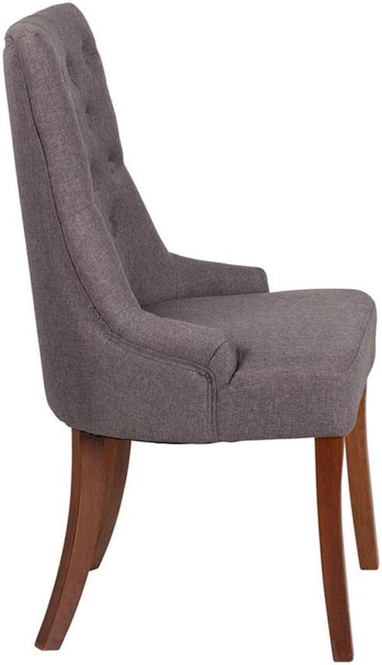 Alt view image 6 of 20 - HERCULES Paddington Series Gray Fabric Tufted Chair