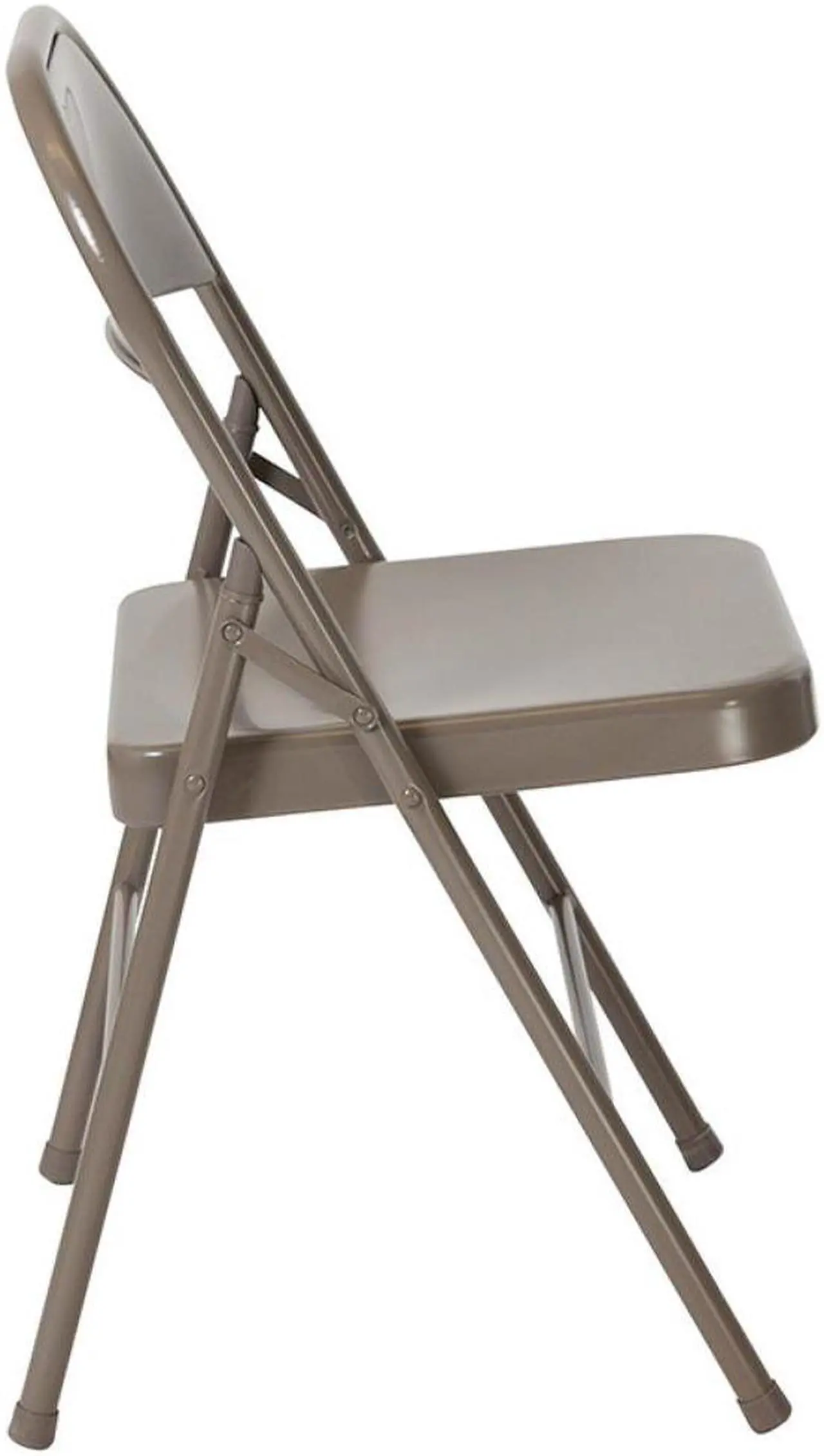 Alt view image 9 of 20 - 2 Pk. HERCULES Series Double Braced Gray Metal Folding Chair