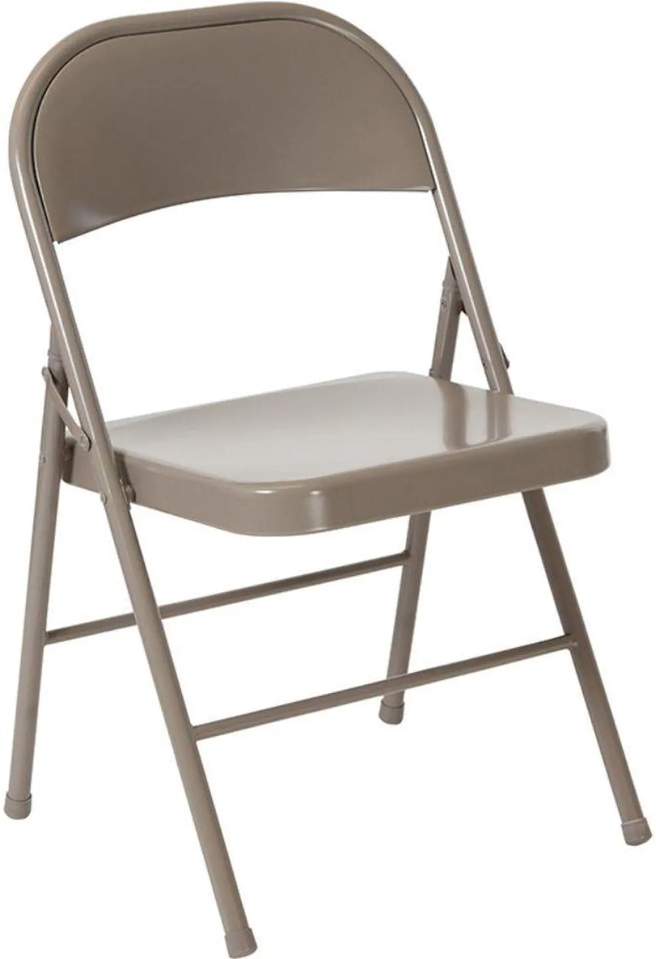 Alt view image 8 of 20 - 2 Pk. HERCULES Series Double Braced Gray Metal Folding Chair