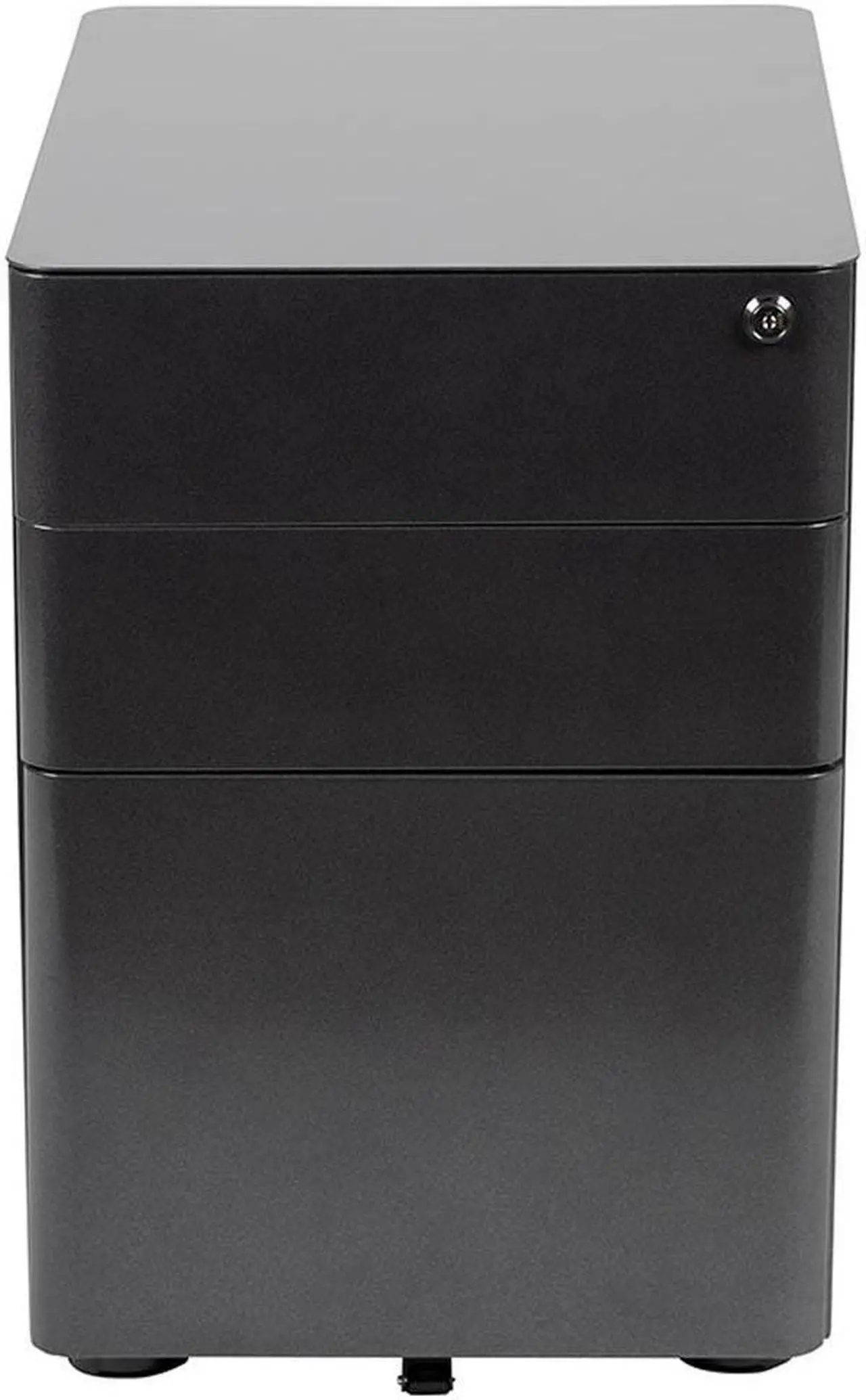 Alt view image 12 of 20 - Flash Furniture 3-Drawer Cabinet Legal & Letter Files Black 21" (HZCHPL01BK)