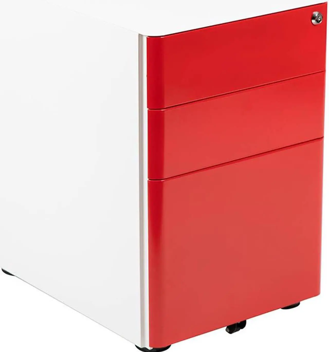 Alt view image 11 of 20 - Flash Furniture 3-Drawer Cabinet Legal & Letter Files Black 21" (HZCHPL01BK)