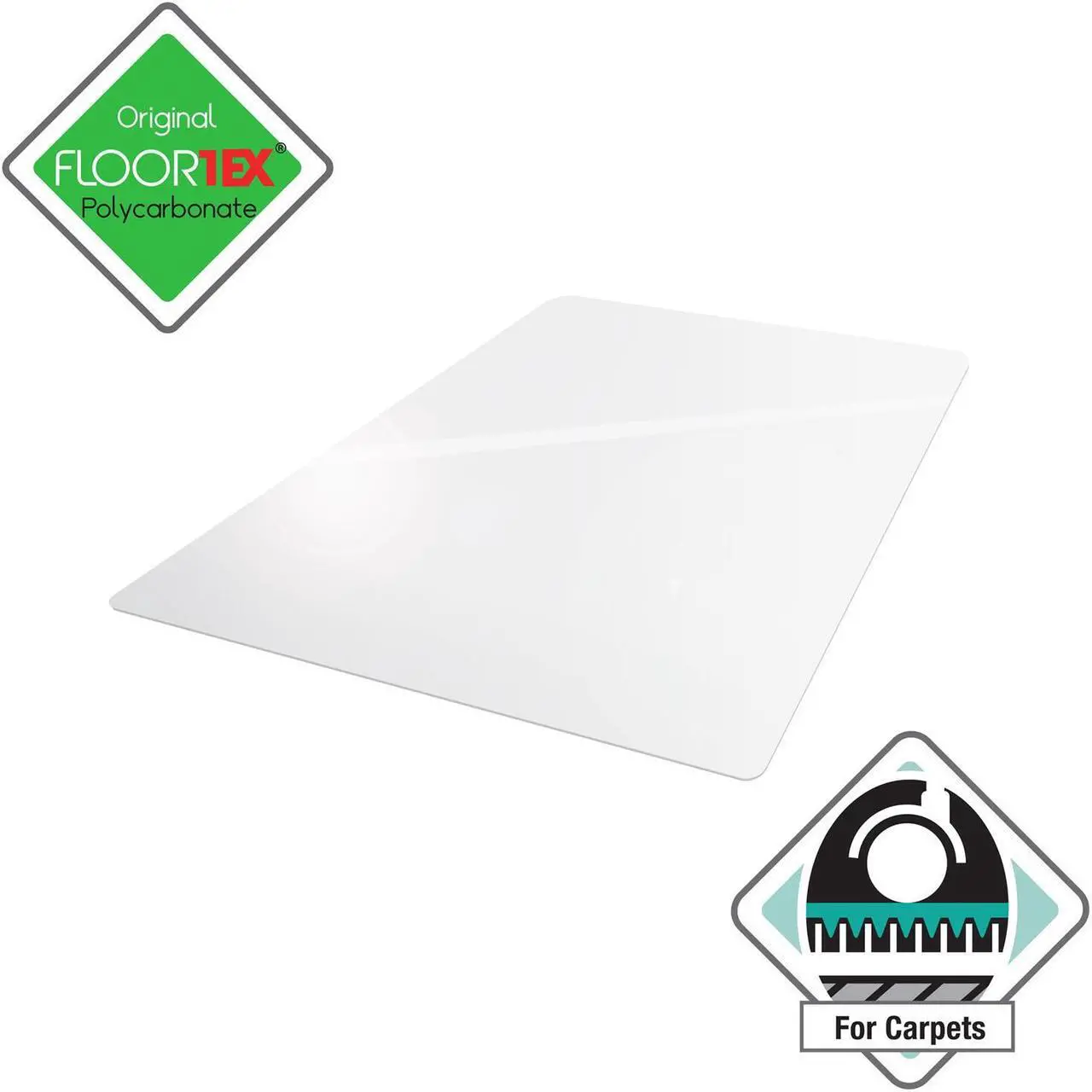 Alt view image 10 of 20 - Floortex 118927ER 47" x 35" Cleartex ultimat for deep pile Carpet - 2.7mm - Clear - Rectangle