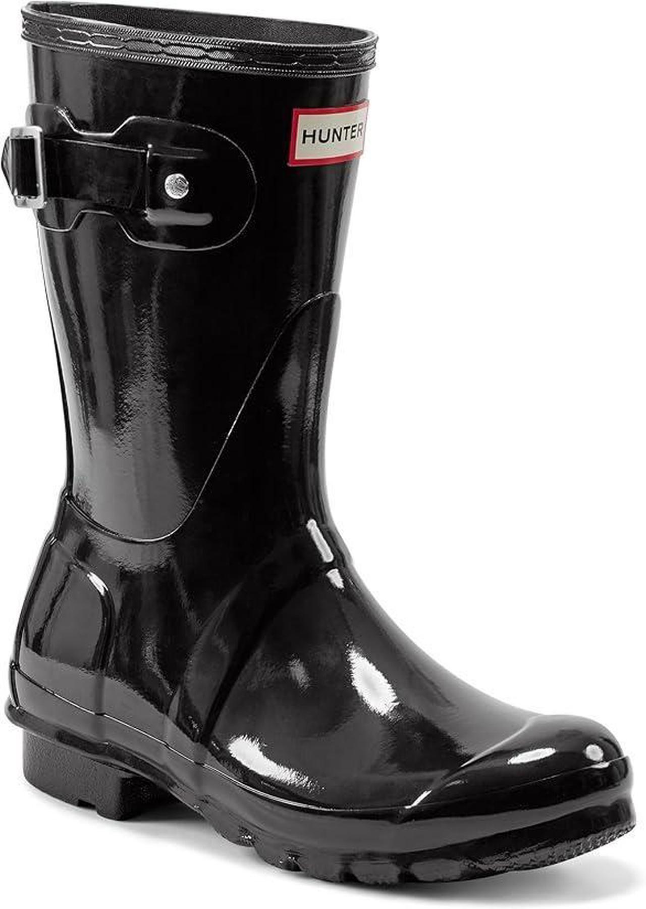 Main image of Hunter Womens Original Short Gloss Rain Boots - Black