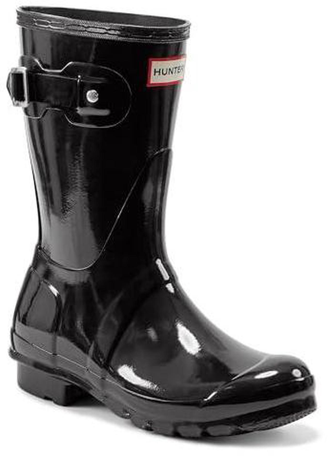 Alt view image 2 of 3 - Hunter Womens Original Short Gloss Rain Boots - Black