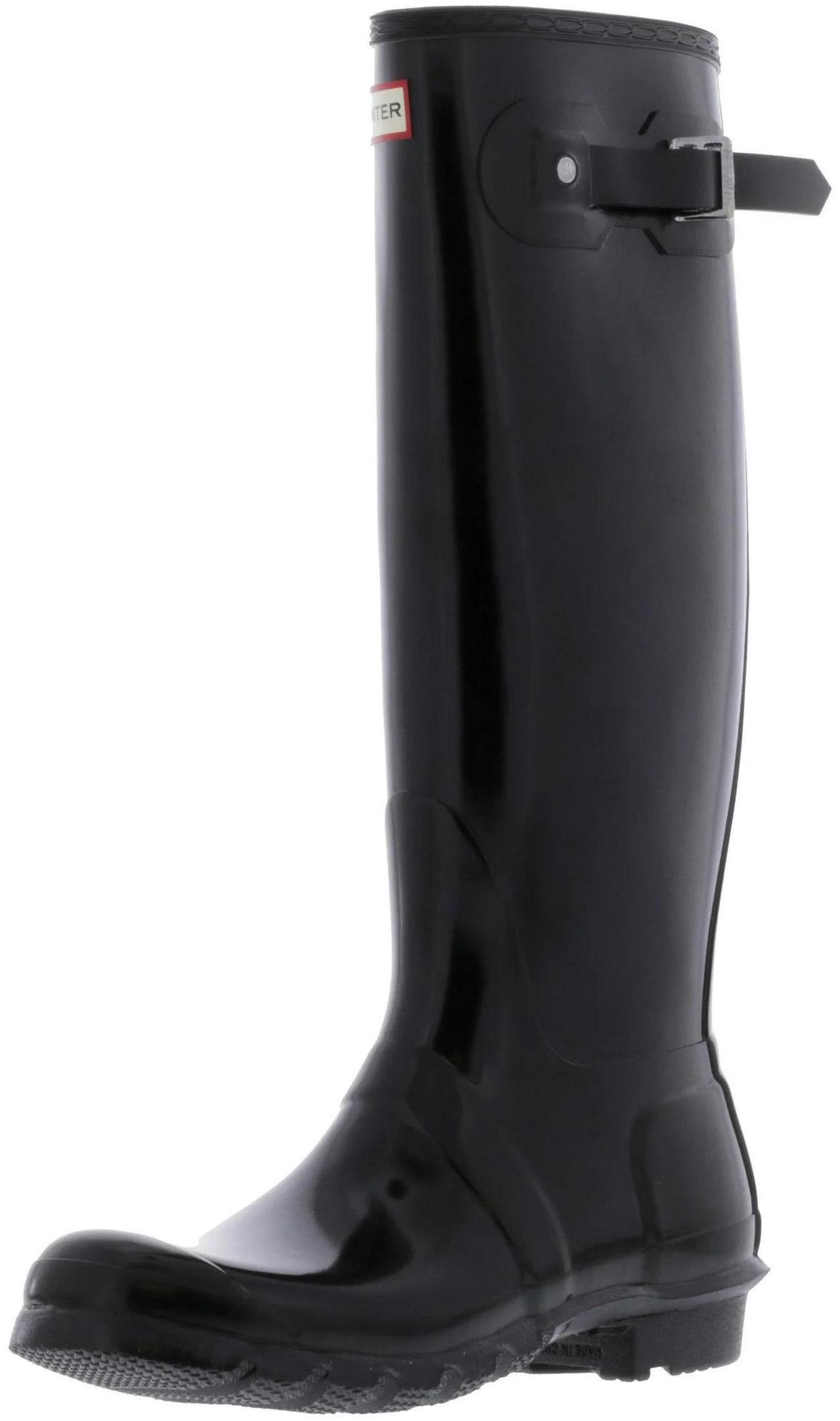 Alt view image 3 of 3 - Hunter Womens Original Tall Gloss Rain Boots - Black