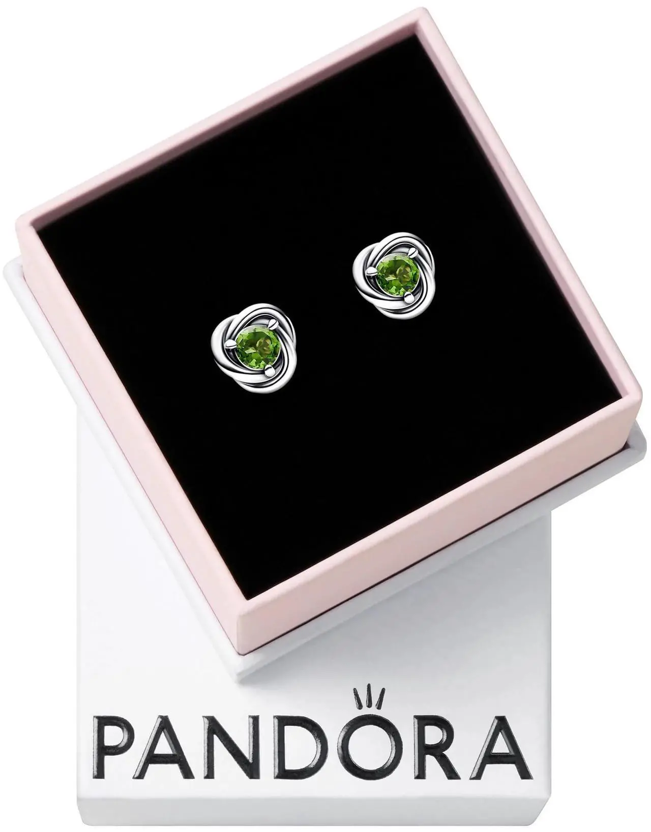 Alt view image 2 of 2 - Pandora August Birthstone Eternity Circle Stud Earrings