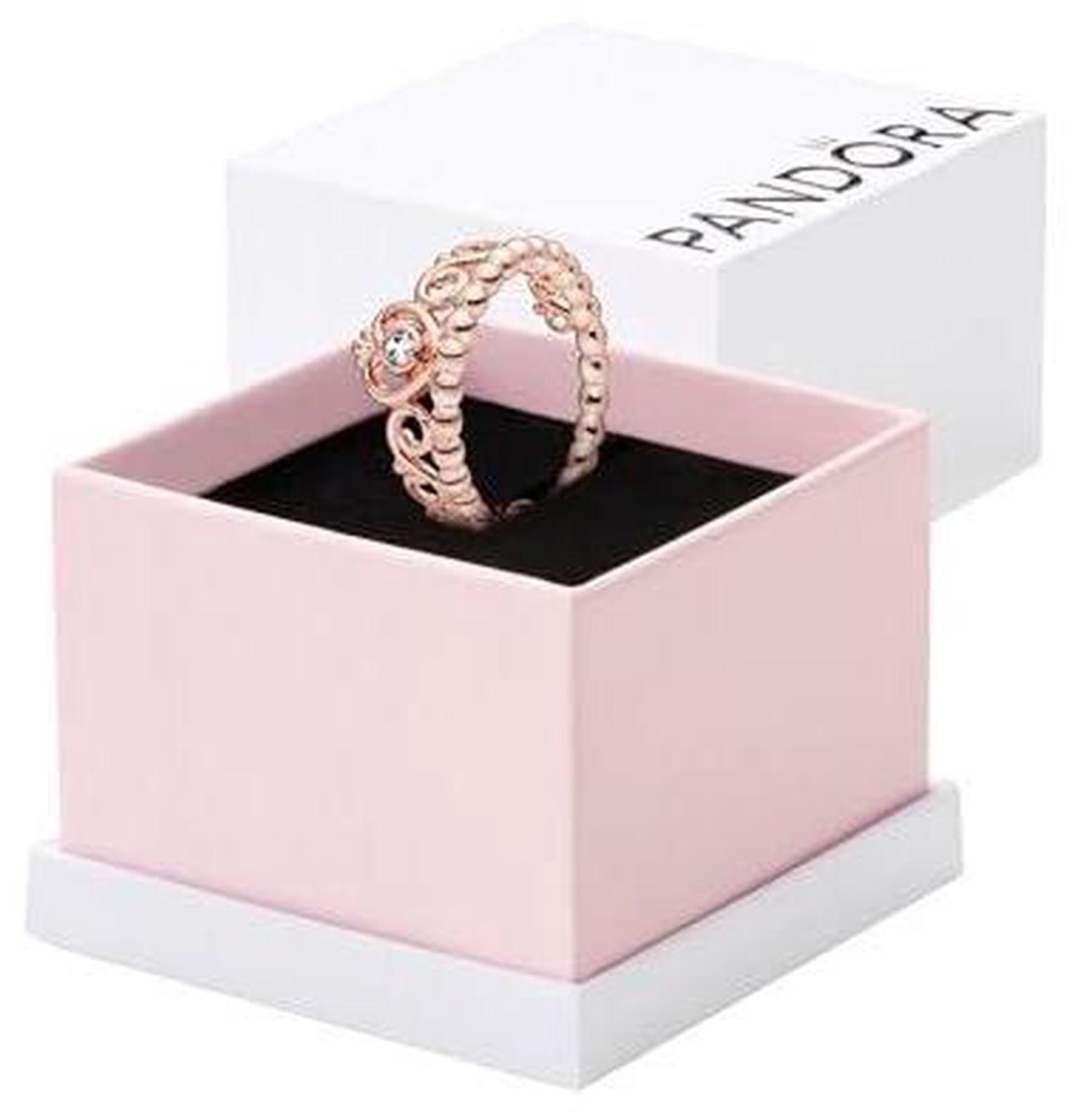 Alt view image 2 of 3 - Pandora My Princess Tiara Ring Rose & Clear CZ