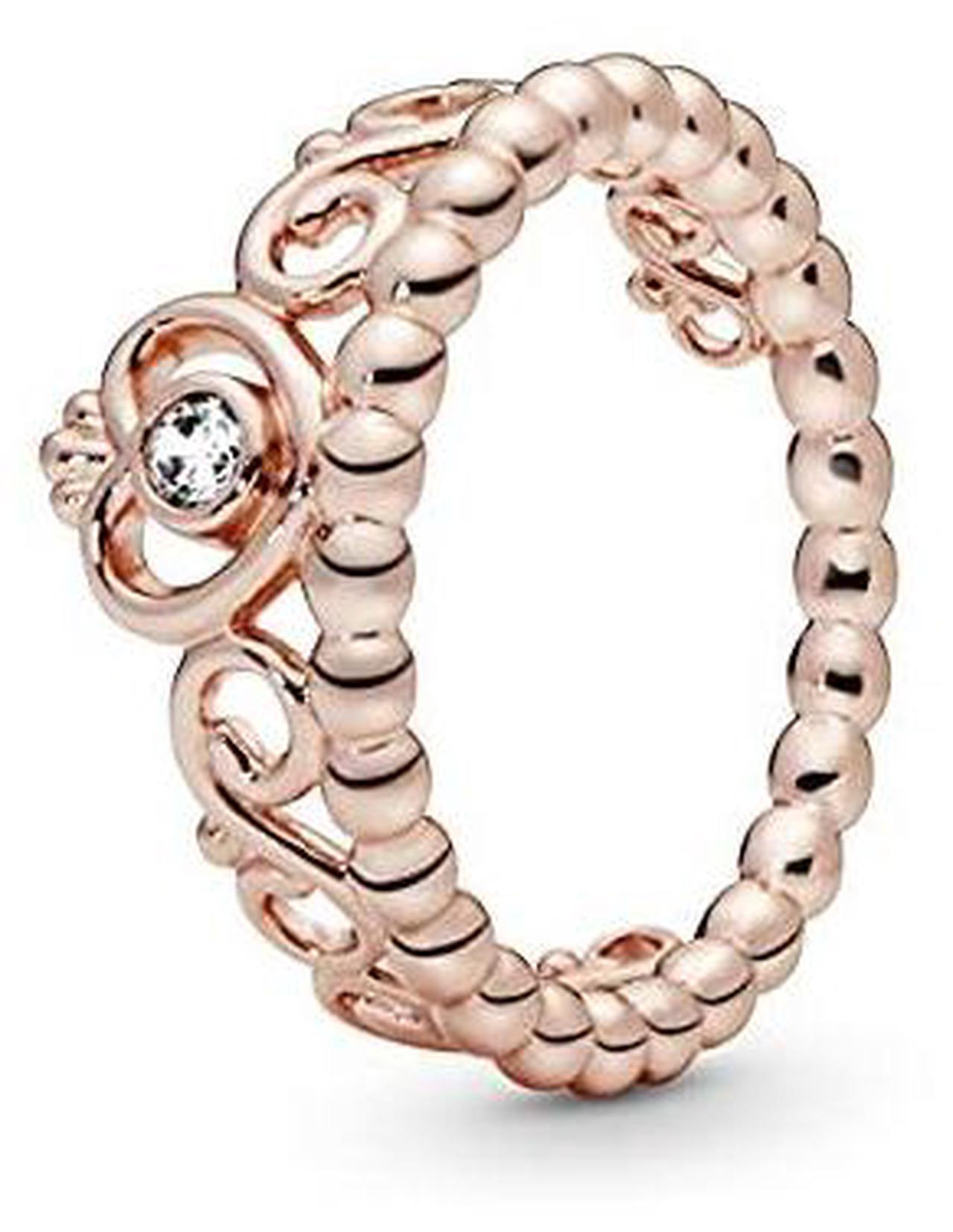 Alt view image 3 of 3 - Pandora My Princess Tiara Ring Rose & Clear CZ