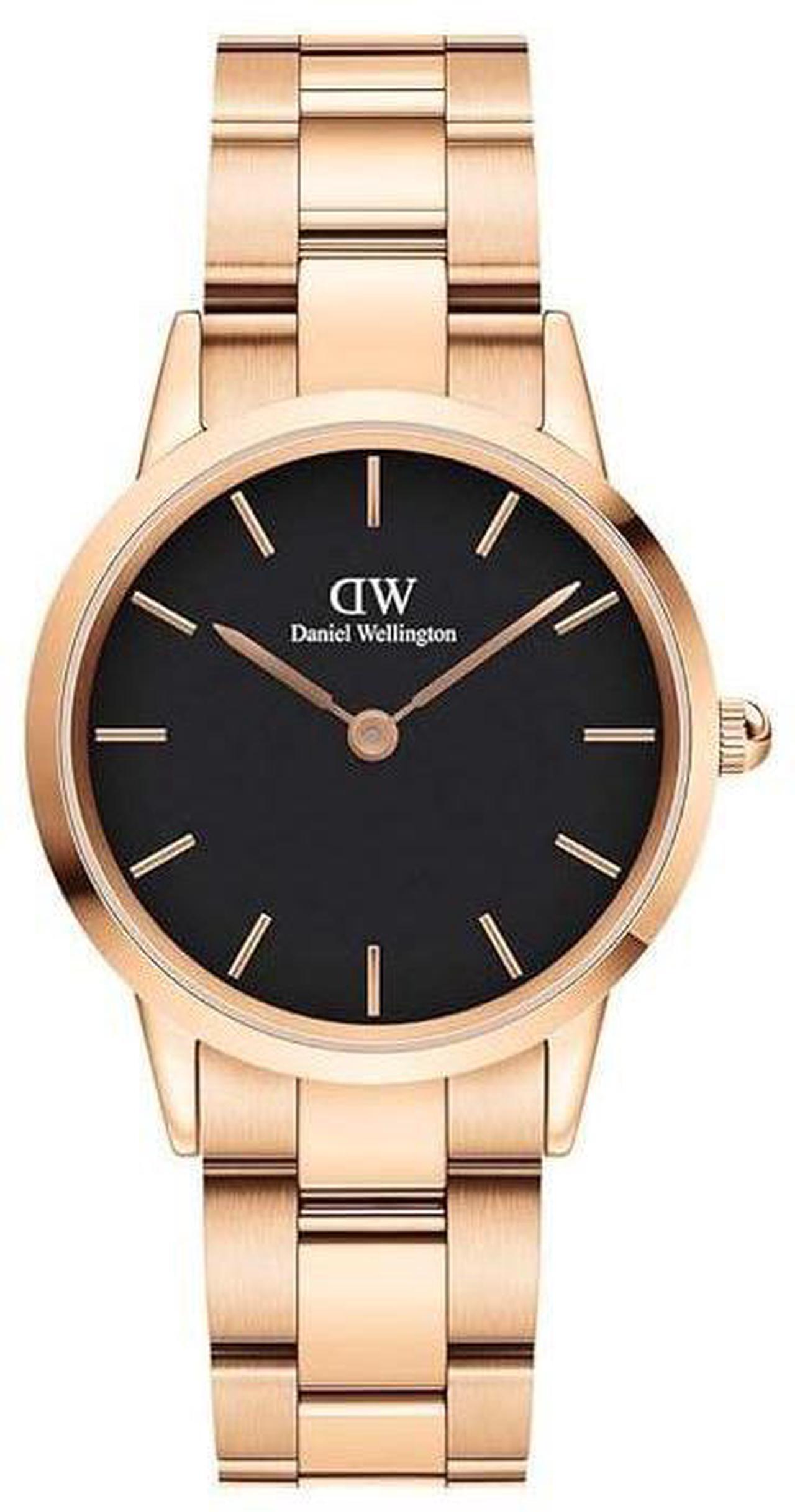 Main image of Daniel Wellington Iconic Link Rose Gold-Tone Ladies Watch