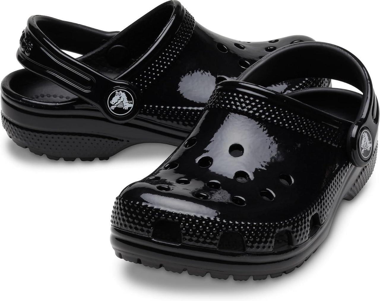 Main image of Crocs Kids Classic High Shine Clog - Black