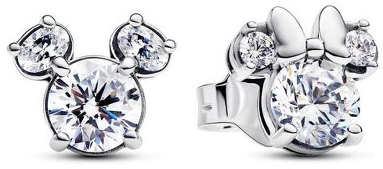 Main image of Pandora Disney Mickey Mouse & Minnie Mouse Sparkling Stud Earrings