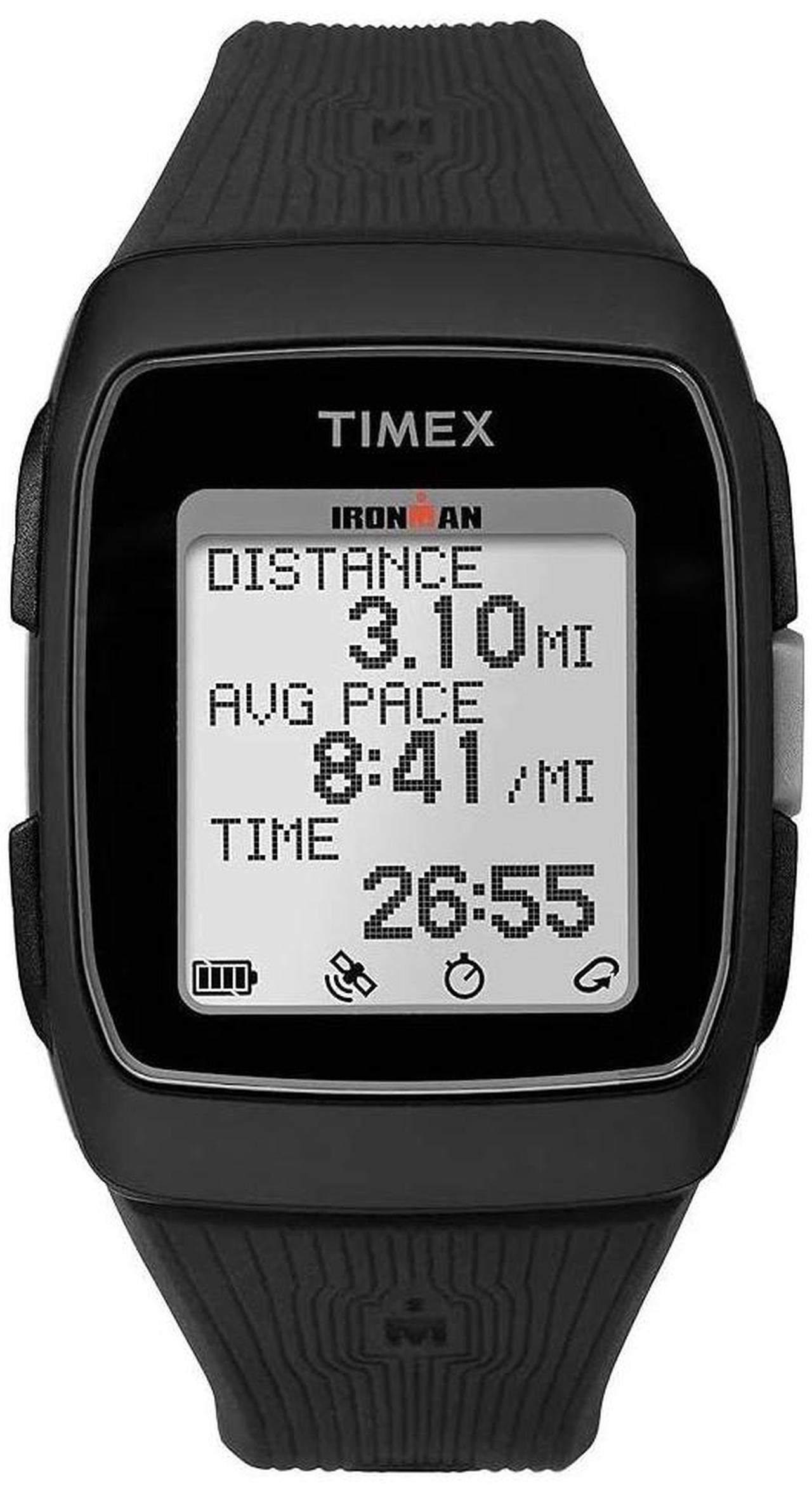 Alt view image 6 of 6 - Timex TW5M11700 Ironman GPS Unisex Watch Black 38mm Resin