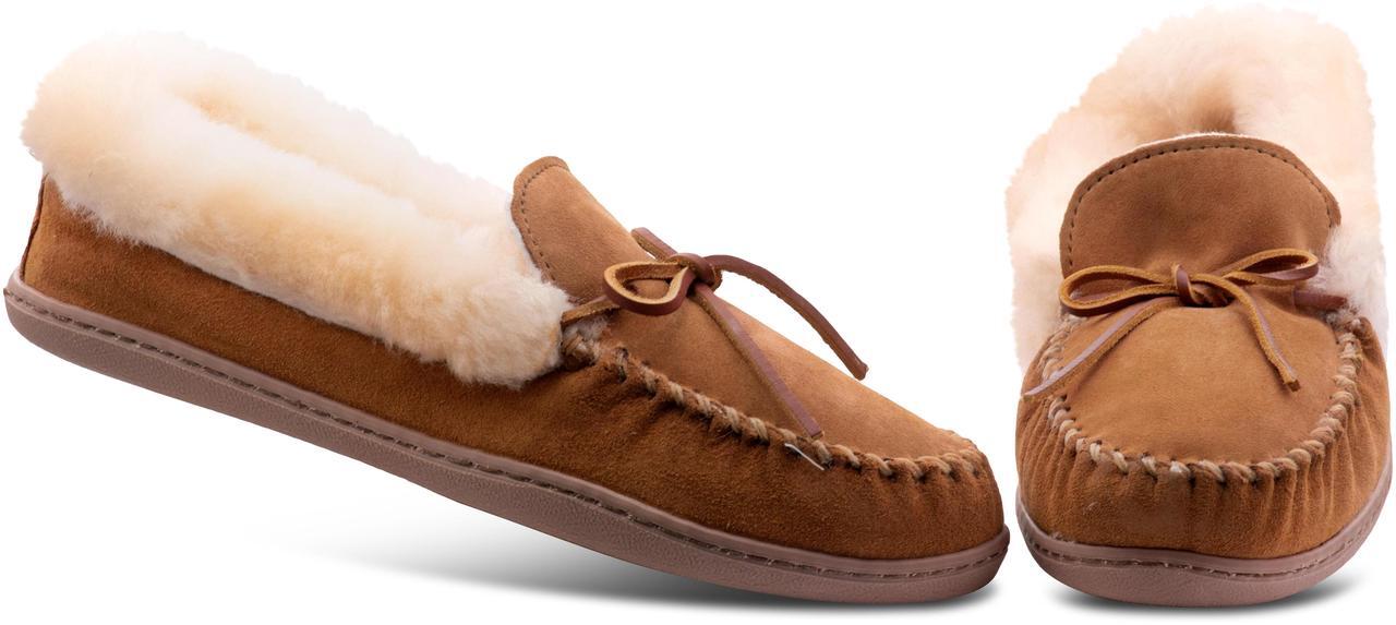 Main image of Minnetonka Womens Alpine Sheepskin Moccasin - Golden Tan - Size 9