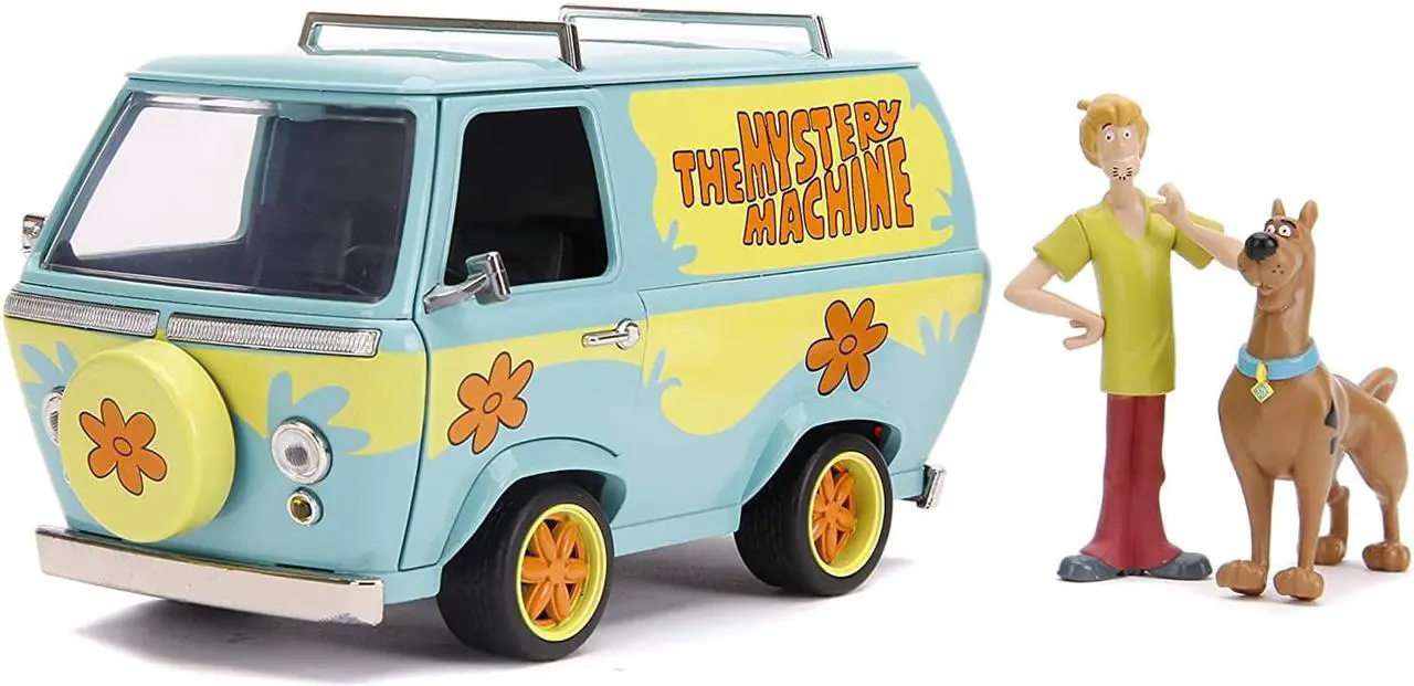 Alt view image 3 of 8 - The Mystery Machine with Shaggy and Scooby-Doo Figurines "Scooby-Doo!" 1/24 Diecast Model Car by Jada