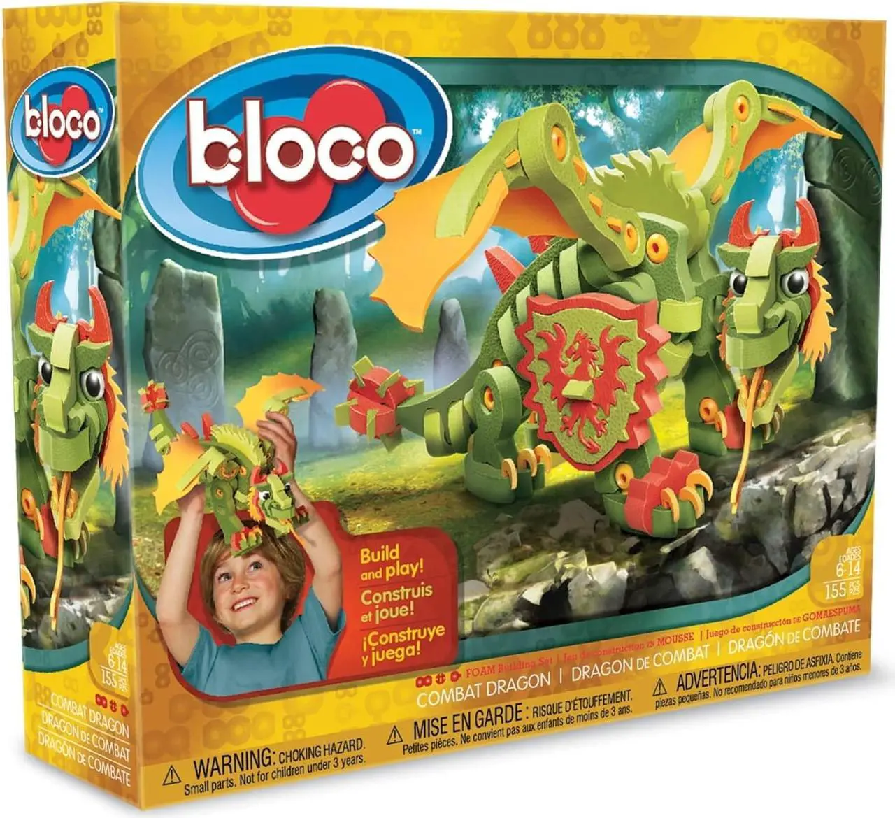 Alt view image 2 of 10 - Bloco 155 Piece Construction Set | Combat Dragon