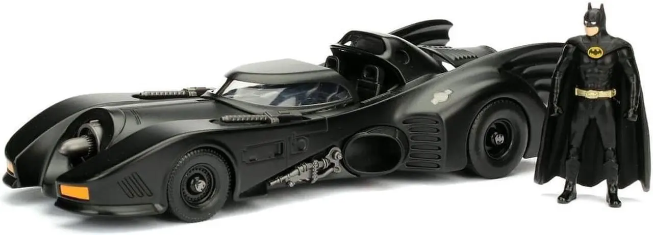 Alt view image 4 of 9 - 1989 Batmobile with Diecast Batman Figure 1:24 Diecast Model Car by Jada