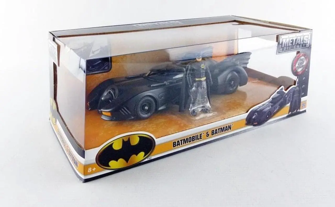 Alt view image 7 of 9 - 1989 Batmobile with Diecast Batman Figure 1:24 Diecast Model Car by Jada