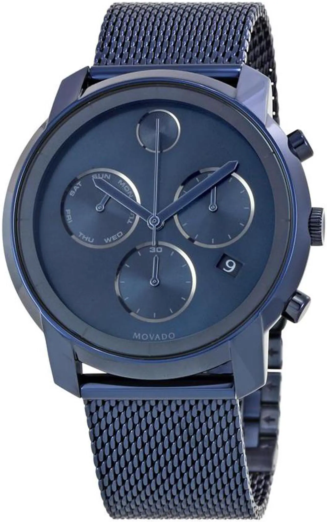 Main image of Movado Bold Sport Mens Silver Dial Mesh Bracelet Swiss Quartz Watch 3600768
