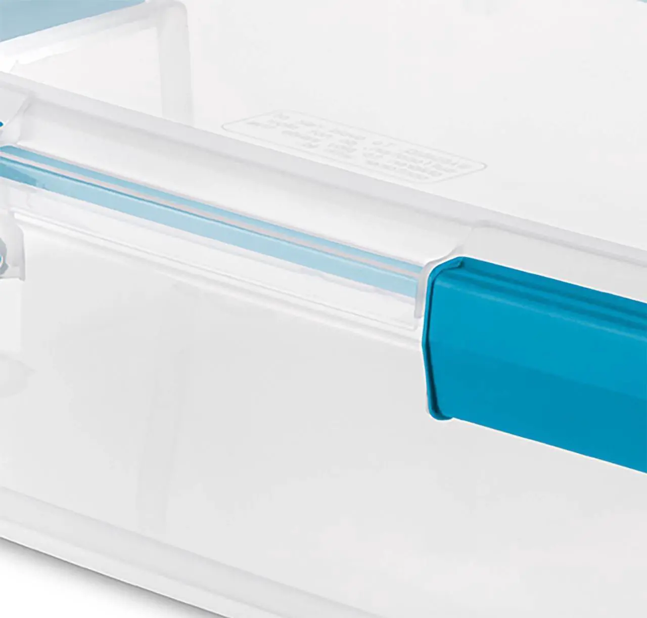 Alt view image 9 of 10 - Sterilite 19314304 37 Quart Thin Latched Gasket Plastic Storage Bin Tote, Clear