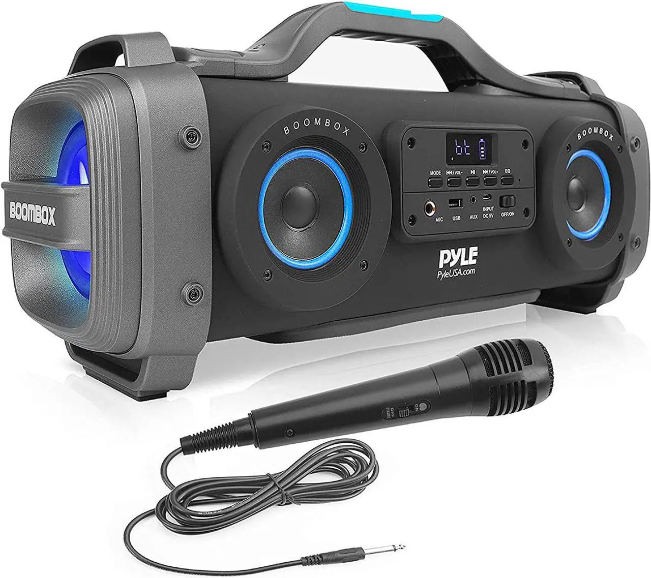 Main image of Pyle PBMSPG148 Bluetooth Boombox Karaoke Speaker System with DJ Party Lights