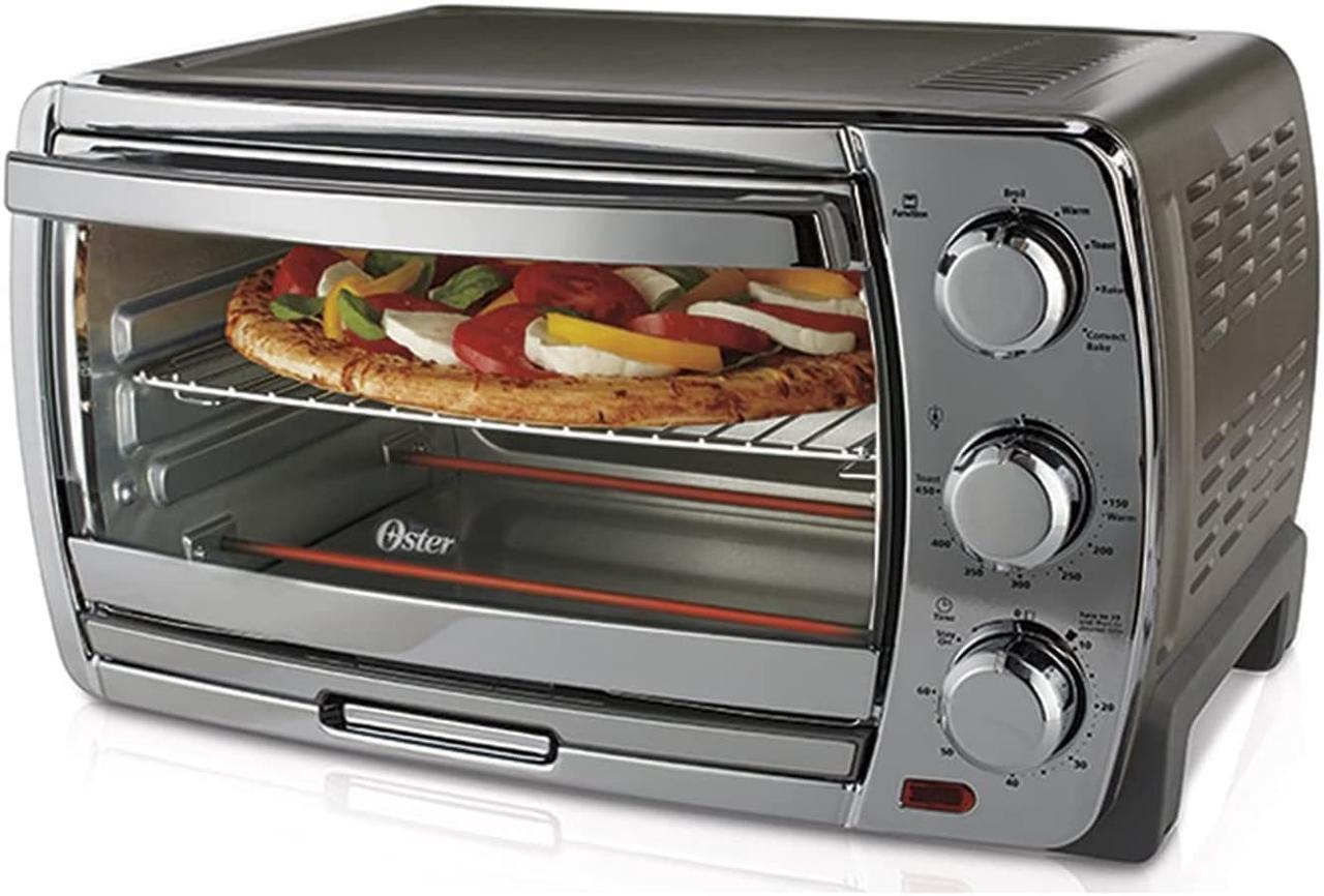 Alt view image 8 of 12 - Oster Convection Countertop Oven - 1300 W - Toast, Pizza, Broil - Silver