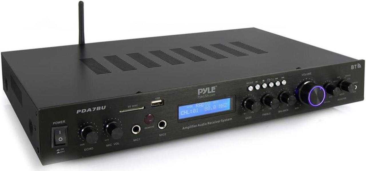 Alt view image 5 of 12 - Pyle Home Theater Amplifier Audio MP3/USB/SD/AUX/FM Black Receiver Sound System with Bluetooth Wireless Streaming