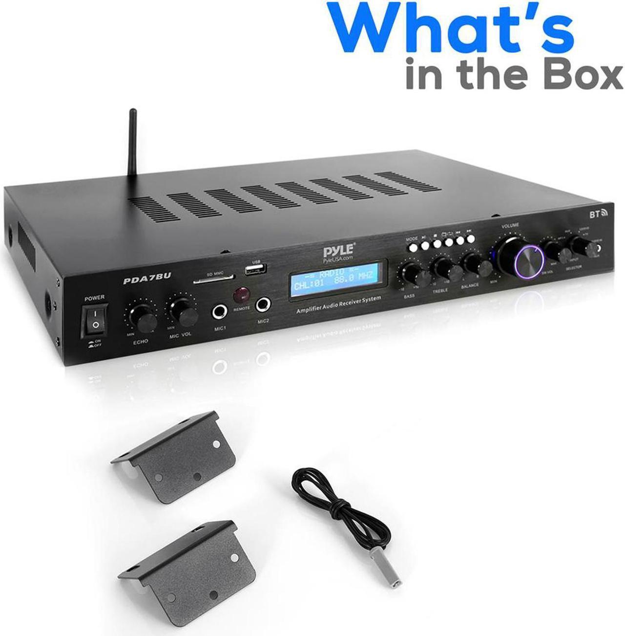 Alt view image 10 of 12 - Pyle Home Theater Amplifier Audio MP3/USB/SD/AUX/FM Black Receiver Sound System with Bluetooth Wireless Streaming