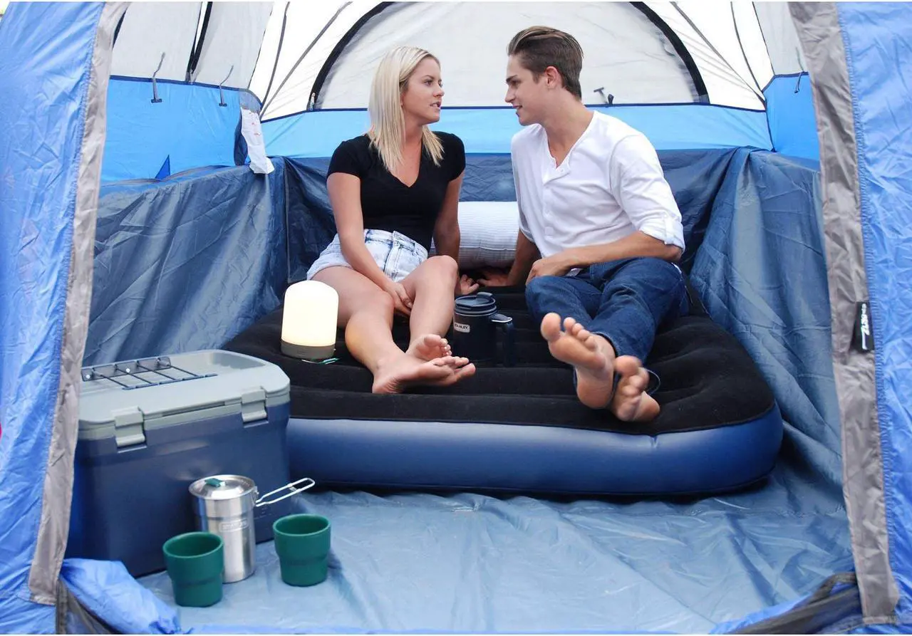 Alt view image 6 of 13 - Napier Outdoors Sportz Full-Size Truck Air Mattress with Built-in Hand Pump