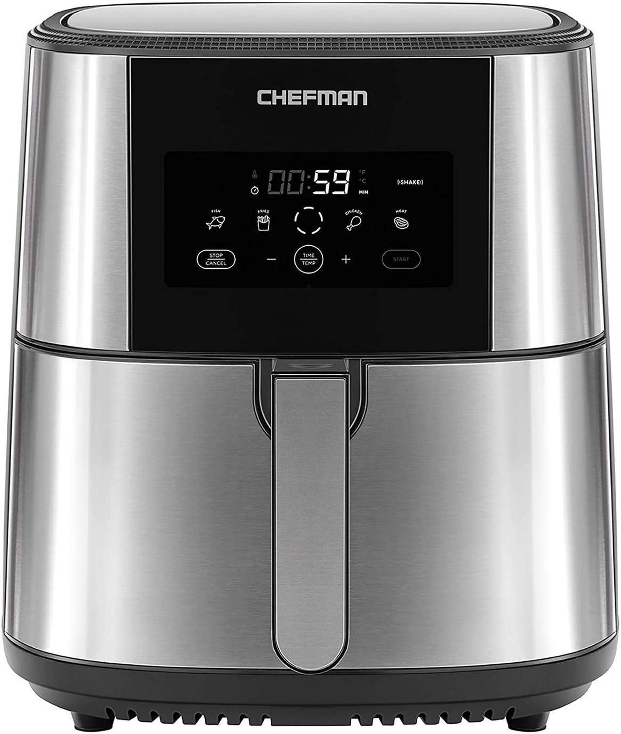 Chefman TurboFry XL 8 Quart Rapid Temperature Control Stainless Steel Air Fryer