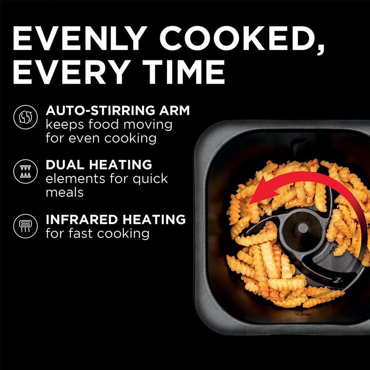 Alt view image 3 of 10 - Chefman Family Sized Auto Stir 14 in 1 Digital LED Air Fryer and Convection Oven