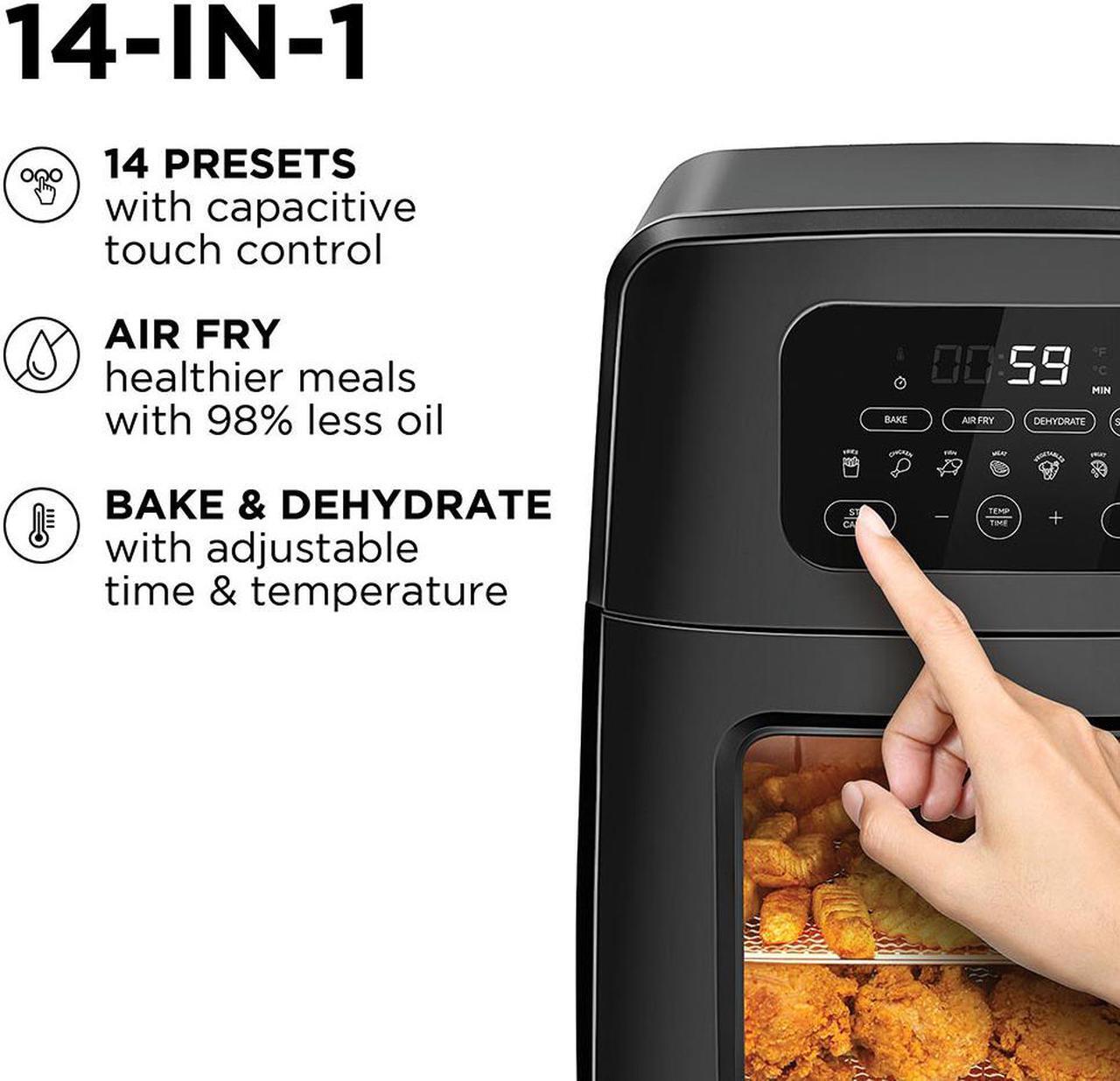 Alt view image 2 of 10 - Chefman Family Sized Auto Stir 14 in 1 Digital LED Air Fryer and Convection Oven