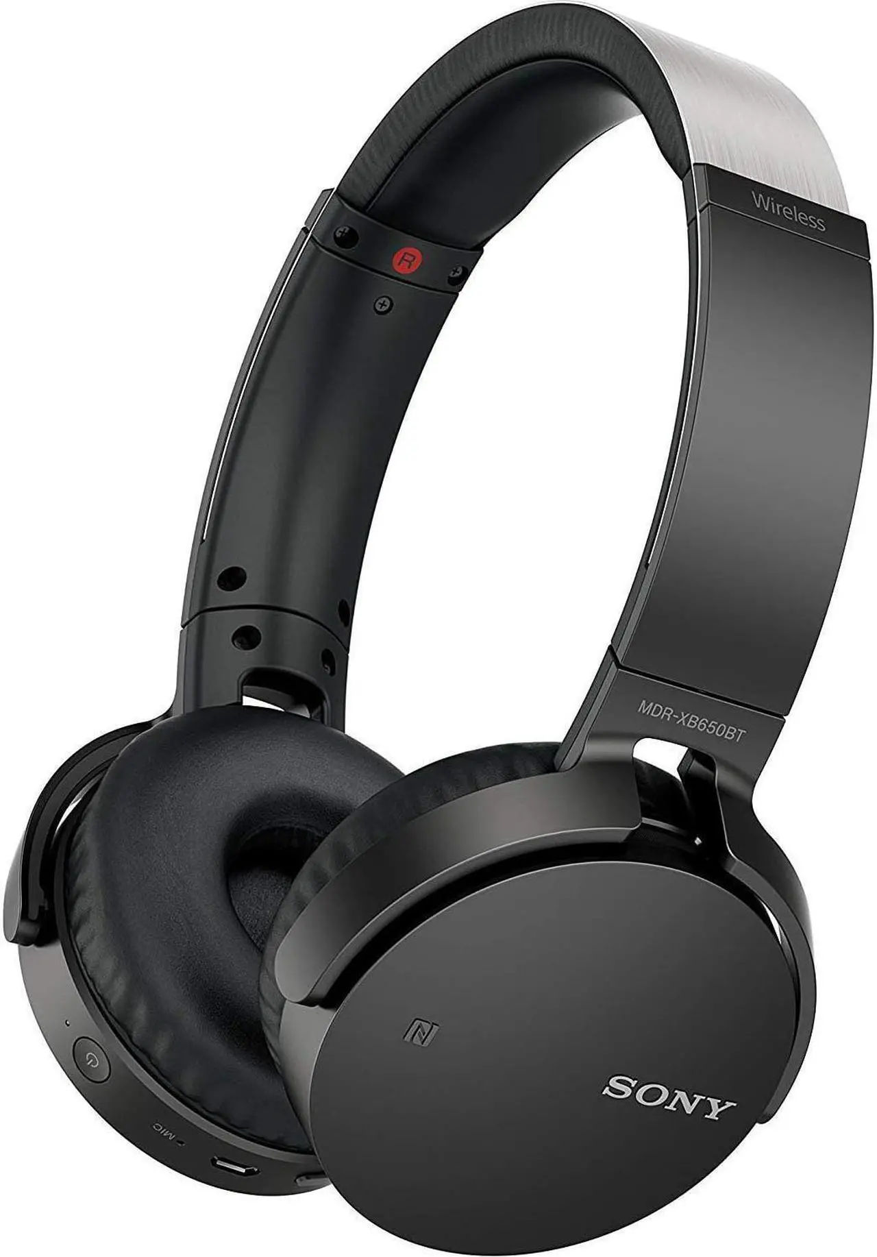 Alt view image 20 of 20 - Sony XB650BT Wireless On-Ear Bluetooth Headphones with 30mm drivers, NFC, Powerful Music, Comfort Ear Pads, and Built-In Microphone, Black, MDRXB650BT/B