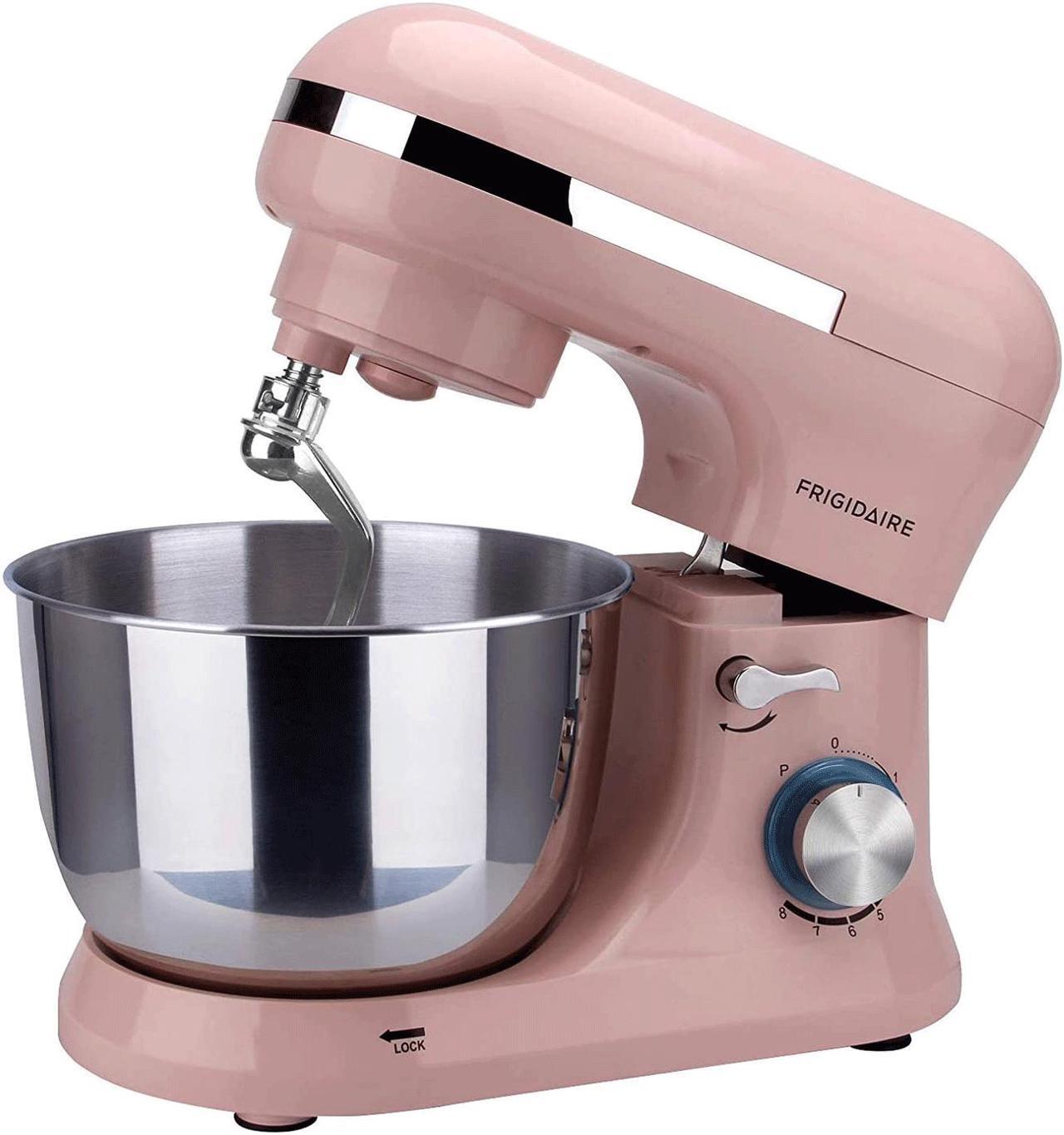 Alt view image 8 of 18 - Frigidaire 4.5 Liter Retro Stand Mixer with 8 Speeds, Pink ESTM020-PINK